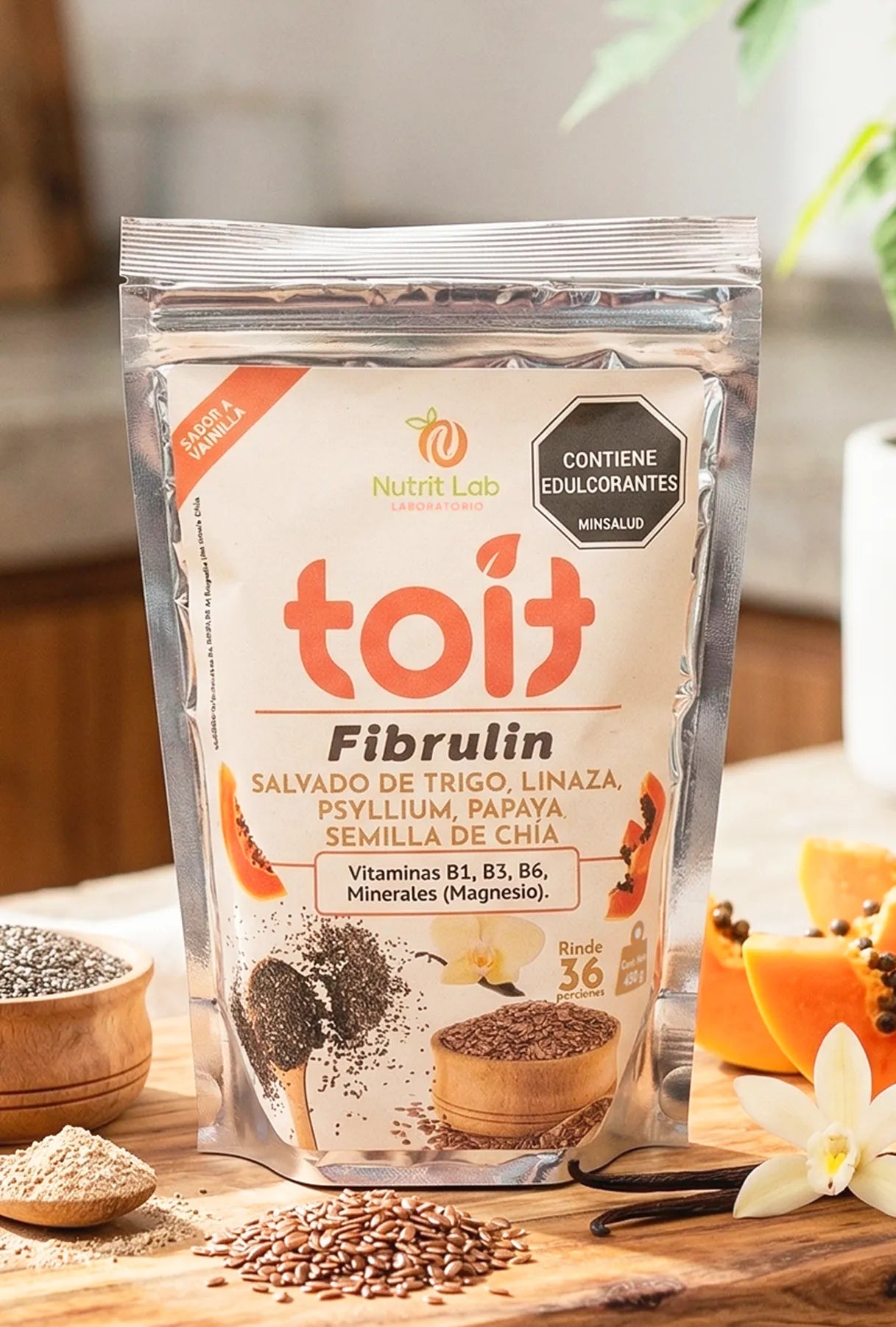 Fibrulin Toit - Mezcla de Fibras Digestivas Sabor Vainilla (450 g)