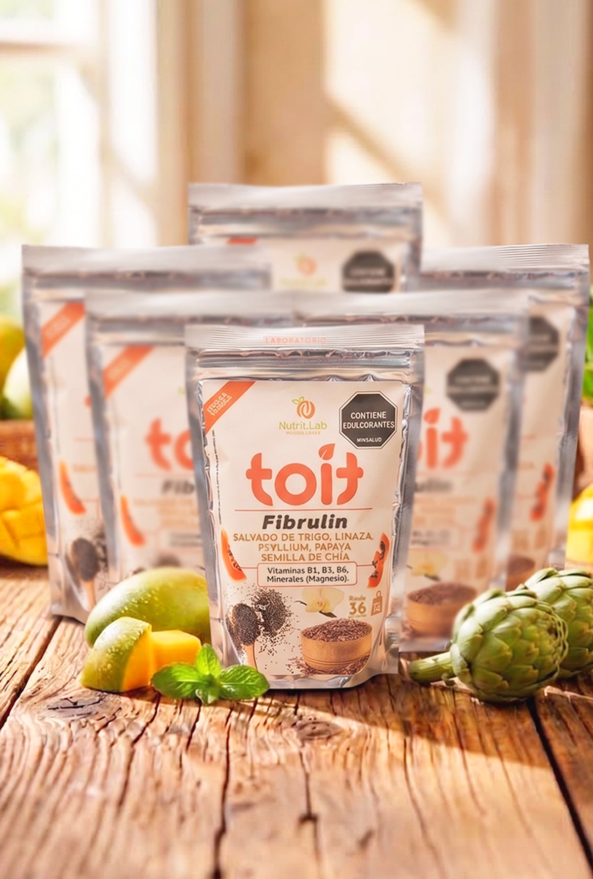 PACK 6 UDS - Fibra Digestiva Fibrulin Vainilla Toit (450 g)