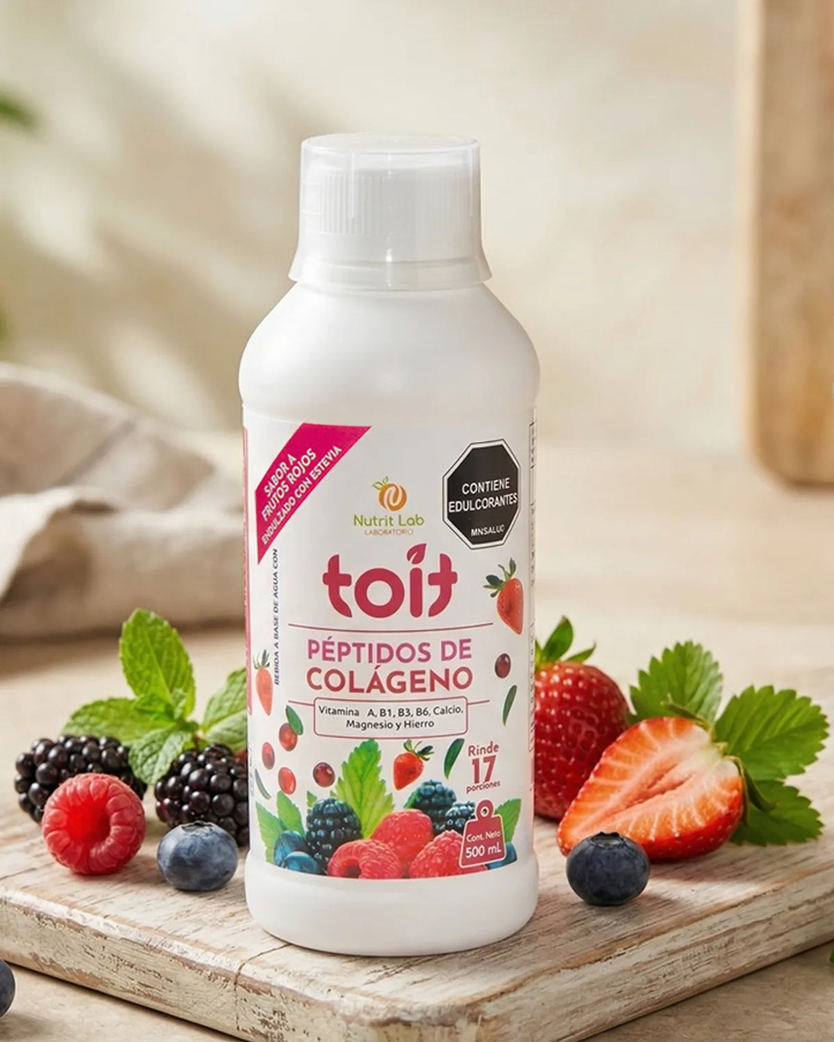 PACK 6 UDS - Bebida de Colágeno Hidrolizado Sabor Frutos Rojos (500 mL)